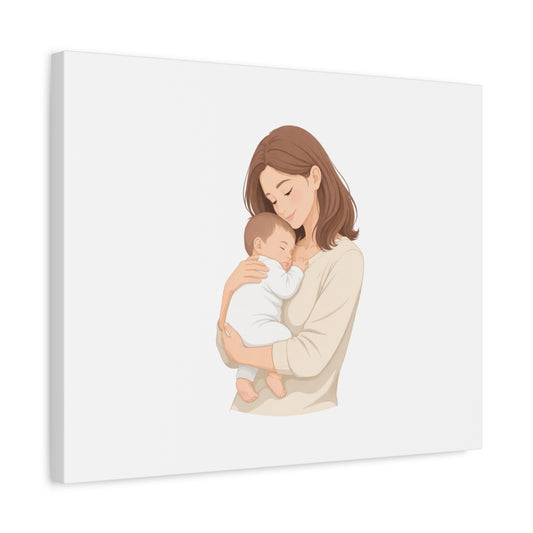 Mother’s Love – Beautiful Mother and Baby Illustration