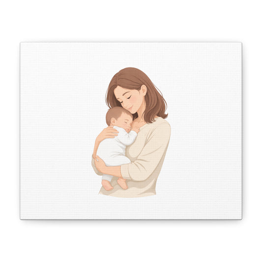Mother’s Love – Beautiful Mother and Baby Illustration