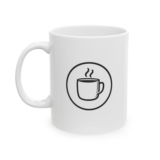 Minimalist Coffee Mug – Simple Hot Coffee Design (11oz, 15oz)